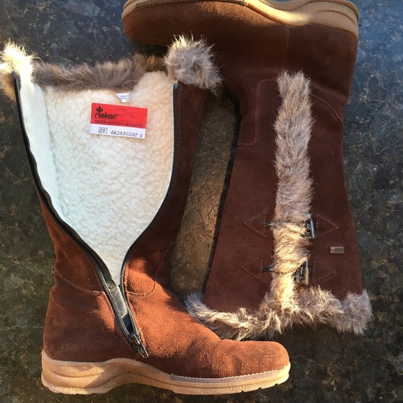 rieker wool lined boots